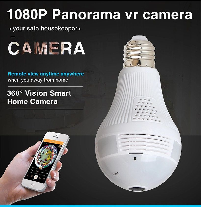Câmera Ip Wifi Lâmpada e27 Áudio HD 360 Dia Noite Hardfast Hf01 Segurança  - HARDFAST INFORMÁTICA