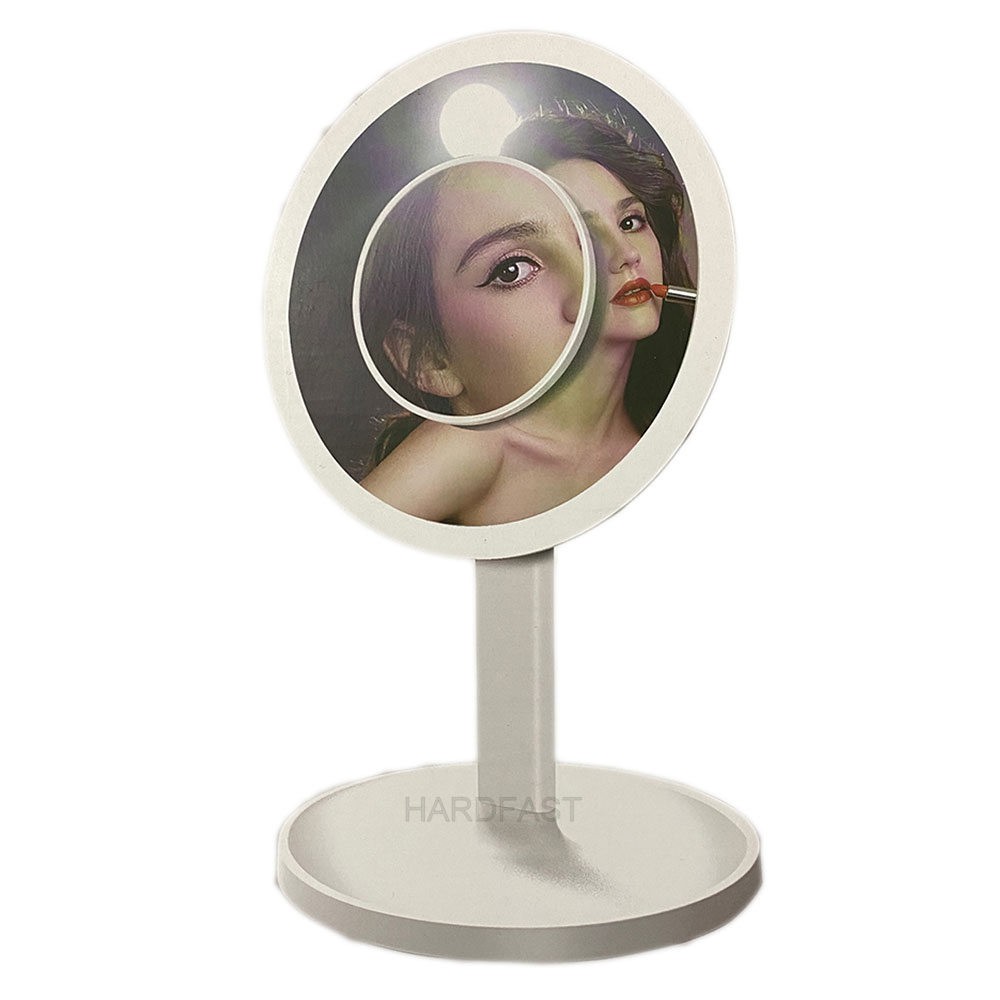 Espelho HD Iluminador Maquiagem Touch Led Imã + Lente Ampliador 7x Wlxy-AF802 - HARDFAST INFORMÁTICA