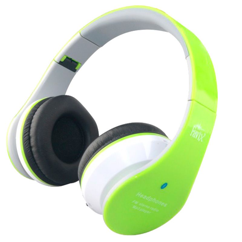 Fone Ouvido Favix B01 Headset Sem Fio FM Sd Card Verde Stereo  - HARDFAST INFORMÁTICA