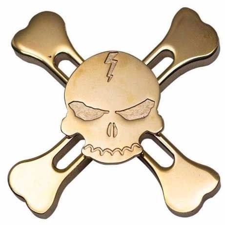 Spinner Caveira Metal Skull Gira Muito Pirata Toy rolamento ABEC12 - HARDFAST INFORMÁTICA