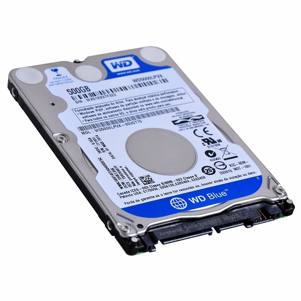 HD 500GB Western Digital Blue - 2.5" (Notebook/Desktop)