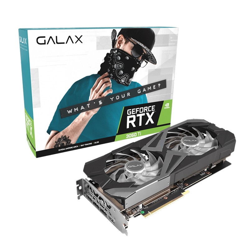 Placa de Vídeo GeForce RTX 3060 Ti EX 8GB Galax - GDDR6, 256 Bits, 1-Click OC