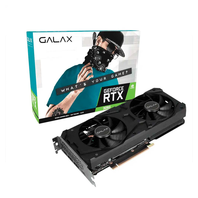 Placa De Vídeo GeForce RTX 3060 12GB Galax  -  GDDR6  192Bits 1-Click OC