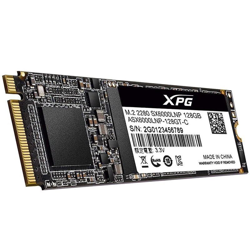 SSD 128GB M.2 NVMe Adata XPG SX6000 Lite - 1800MBs/600MBs - M2 2280 ASX6000LNP-128GT-C