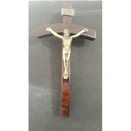 CX109 - Crucifixo Madeira 25cm João Paulo II Parede