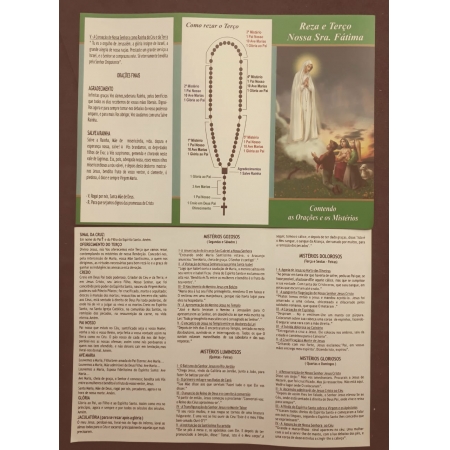 Folheto Reza e Terço Nossa Senhora de Fatima
