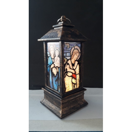IN65 - Luminária Madonna Vitral Bronze 13cm c/ Luz