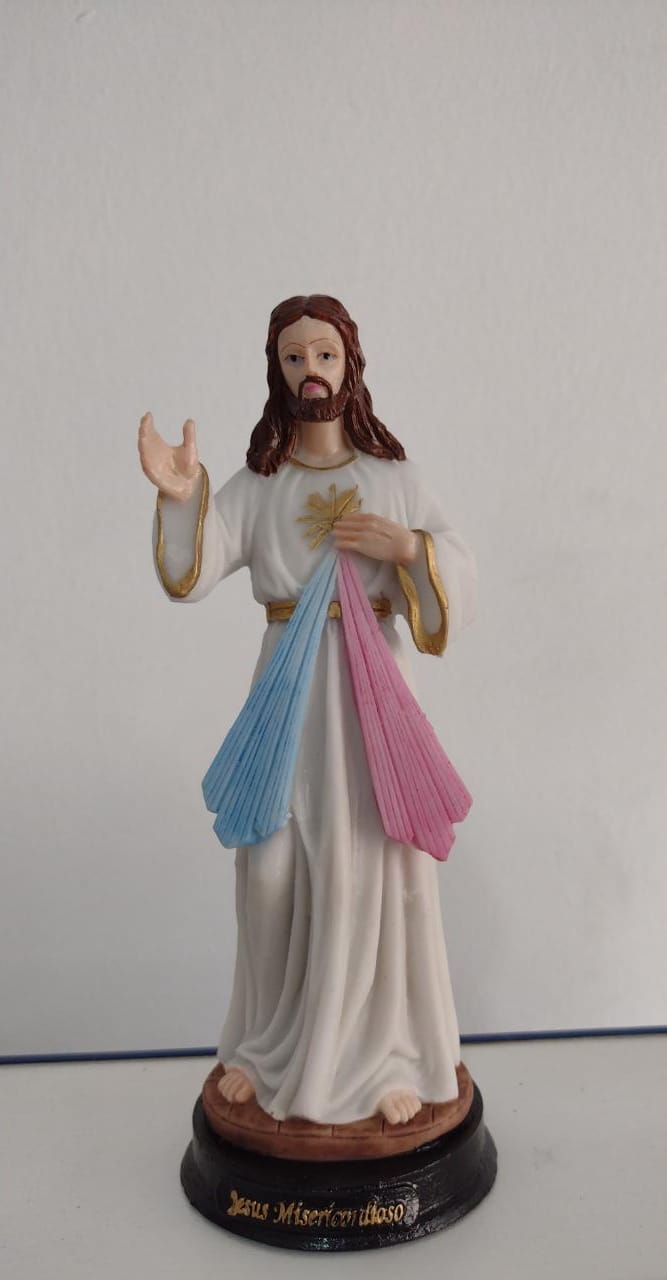 IV834 - Jesus Misericordioso 20cm Resina  - VindVedShop - Distribuidora Catolica