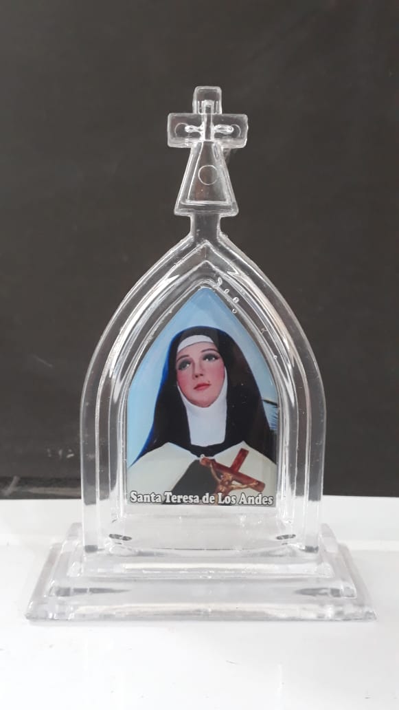 P23 - Capela Plastico 13cm Transparente Santos Variados  - VindVedShop - Distribuidora Catolica