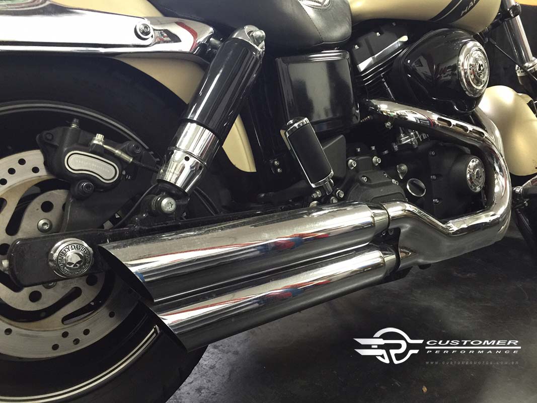 Ponteira Harley Davidson Dyna Fat Bob 3" corte Baixo - Customer