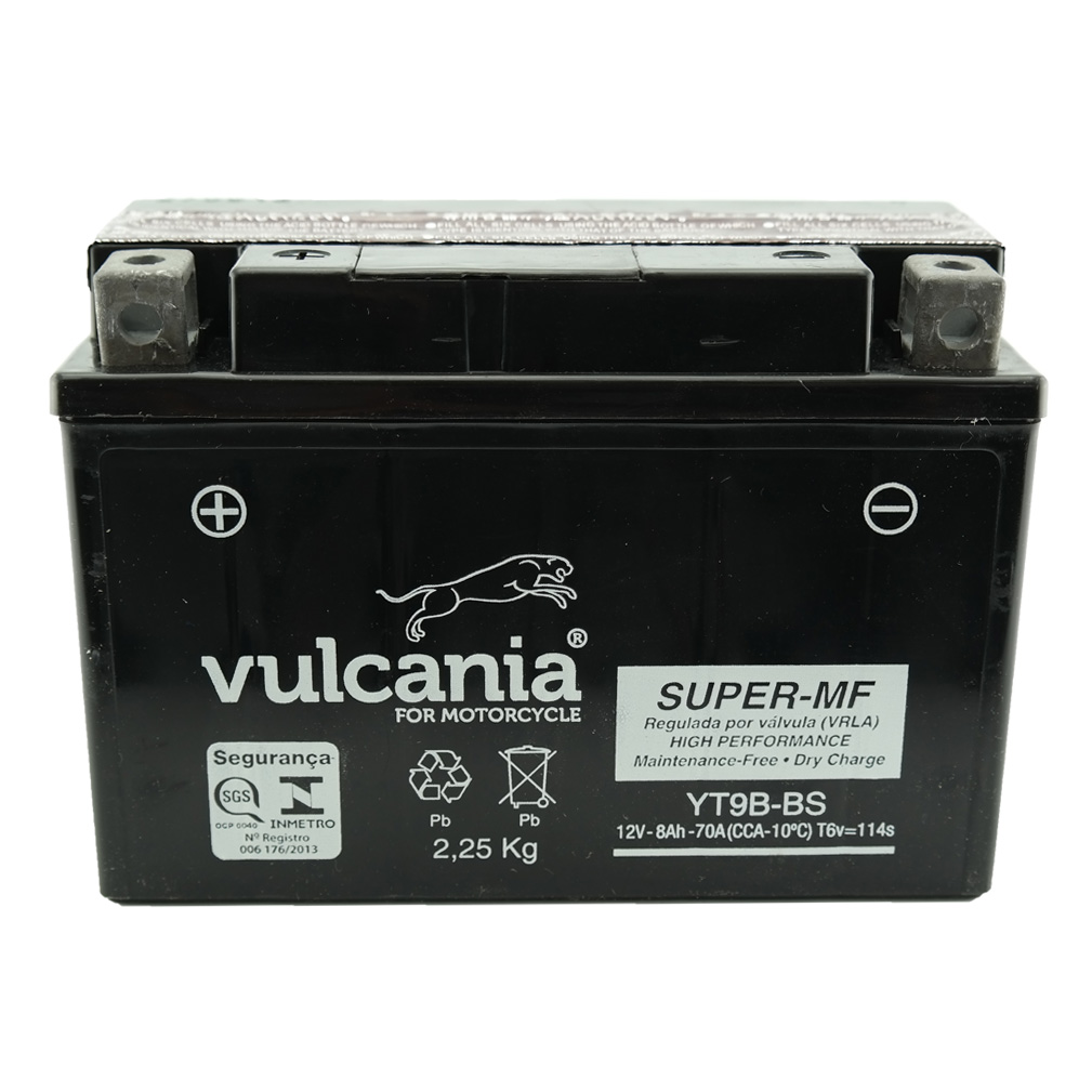 Bateria Vulcania YT9B-BS XT660R / YZF-R6 / MT-03