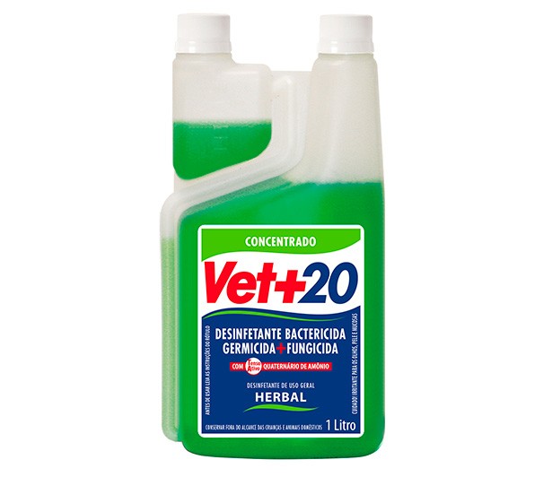 Desinfetante Bactericida Herbal 1 Litro Vet+20
