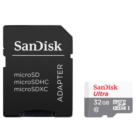 Cartão de Memória SanDisk Ultra MicroSD 32GB Classe 10 SDSQUNR-032G-GN3MA - PC FLORIPA