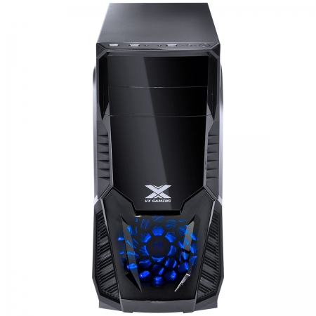 Gabinete Gamer VX Gaming Kepler com 1 Fan LED Azul e Lateral Acrílica - PC FLORIPA