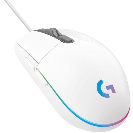 Mouse Gamer Logitech G203 Branco RGB Lightsync 8000 DPI - 910-005794 - PC FLORIPA