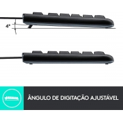 Teclado Logitech K120 USB com fio - 920-004423 - PC FLORIPA