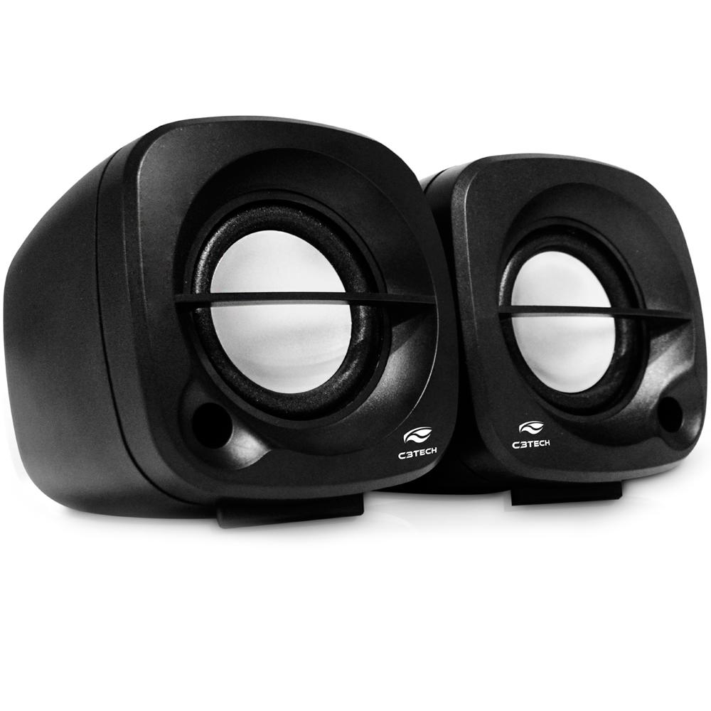 Caixa de Som C3Tech Speaker 2.0 SP-303BK - PC FLORIPA