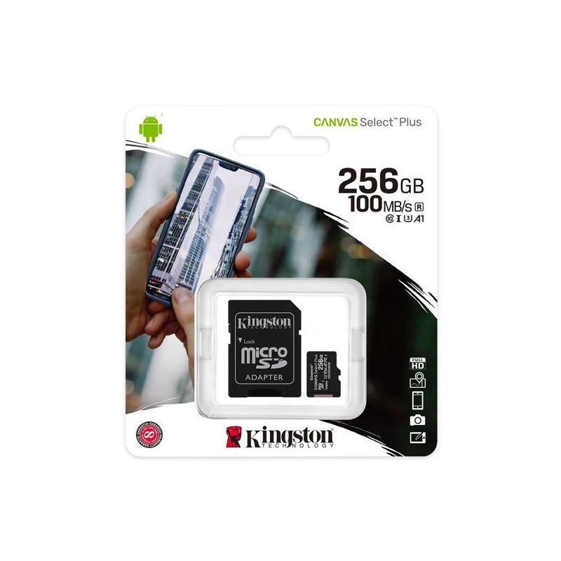 Cartão de Memória Kingston Canvas Select Plus MicroSD 256GB Classe 10 SDCS2/256GB - PC FLORIPA