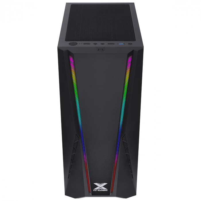 Gabinete Gamer VX Gaming Feux com LED RGB e Lateral Acrílica - PC FLORIPA