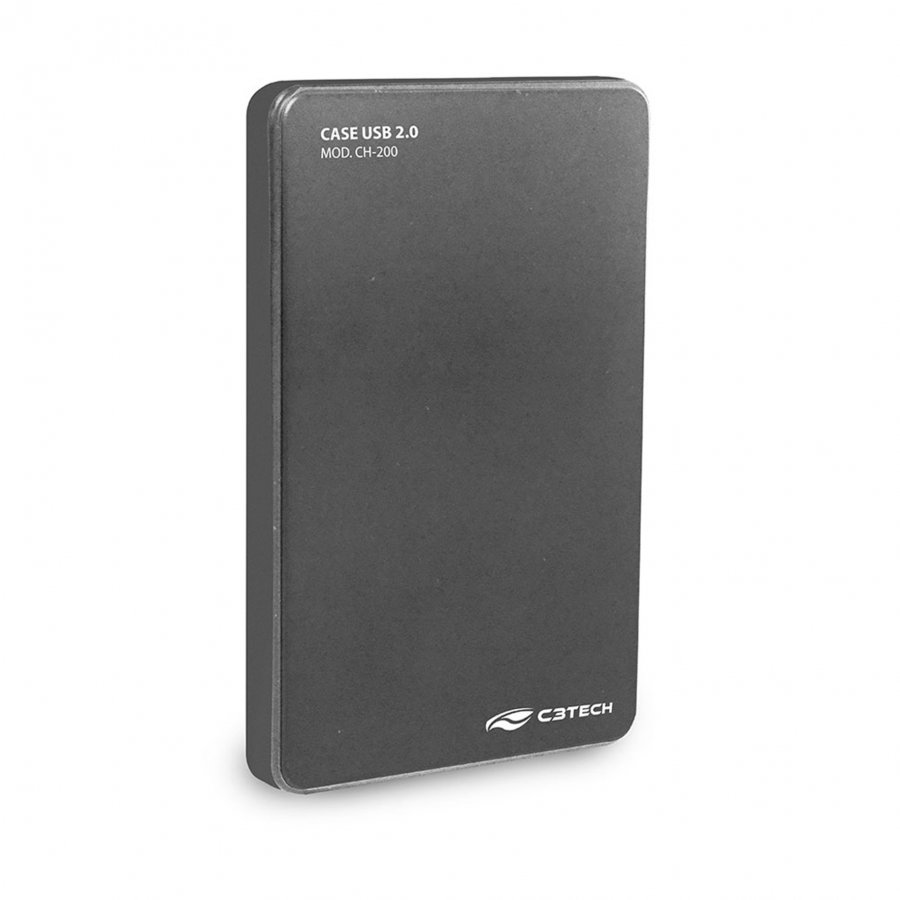 Case Externa P/ HD Sata Notebook C3Tech BK Preto - USB 2.0 - CH-200 - PC FLORIPA