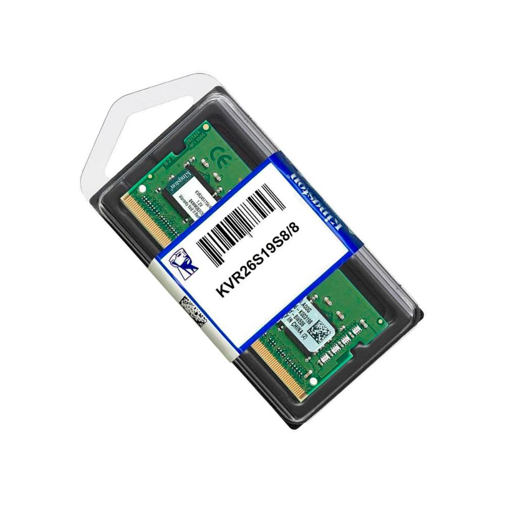 Memória RAM Kingston 8GB DDR3 2666MHz SODIMM KVR26S19S8/8 - PC FLORIPA