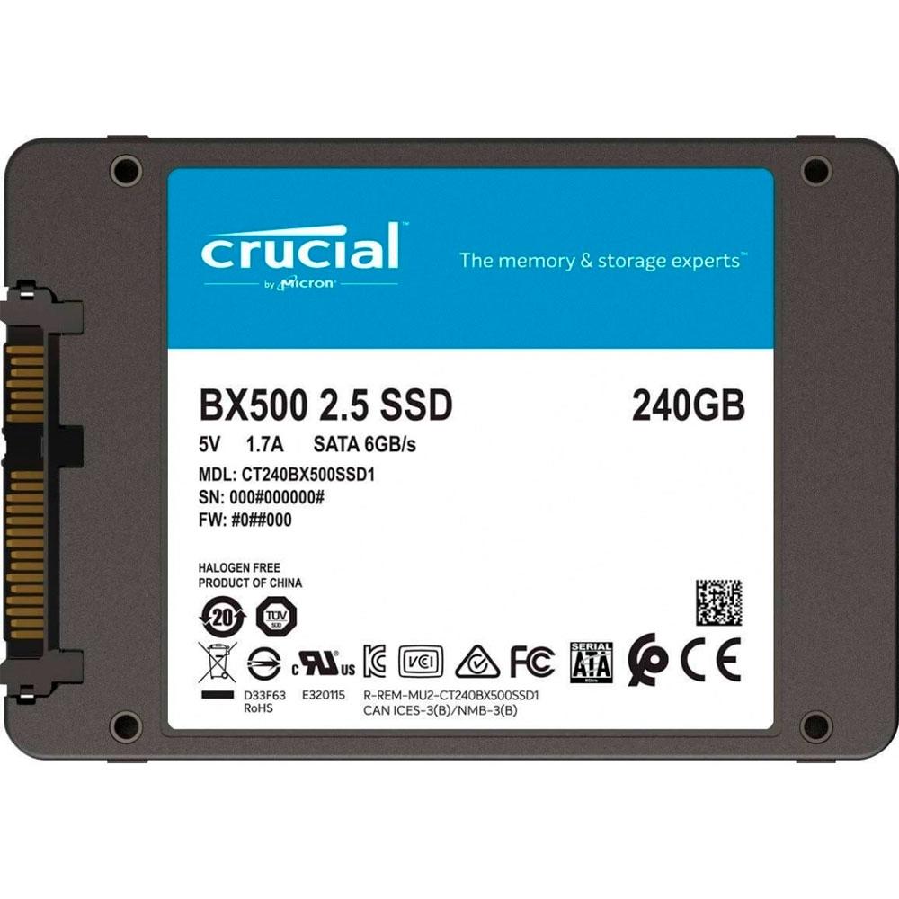 SSD Crucial Micron BX500 240GB SATA III CT240BX500SSD1 - PC FLORIPA