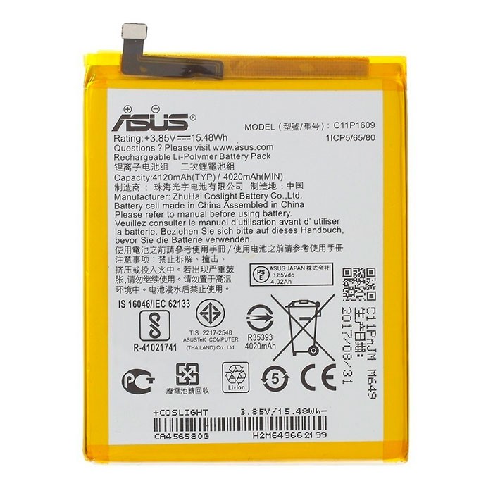 Bateria C11P1609 do Asus Zenfone 3 Max Asus Zc553kl