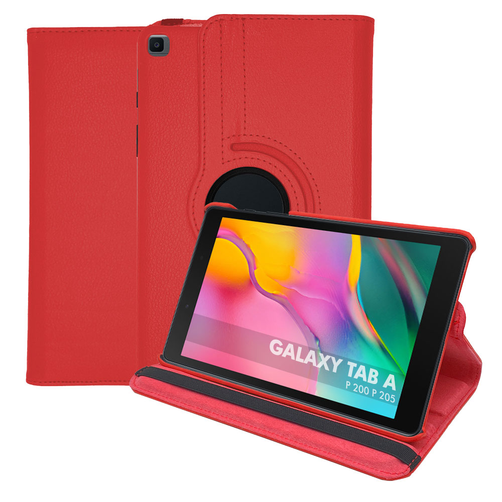 Capa Capinha Tablet Galaxy Tab A P200 P205 8 Polegadas Couro Giratória Reforçada Acabamento Premium