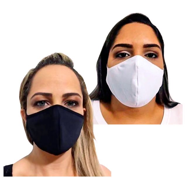 Kit 4 Máscaras Facial Pano Lavável 2 Camadas Para Proteção