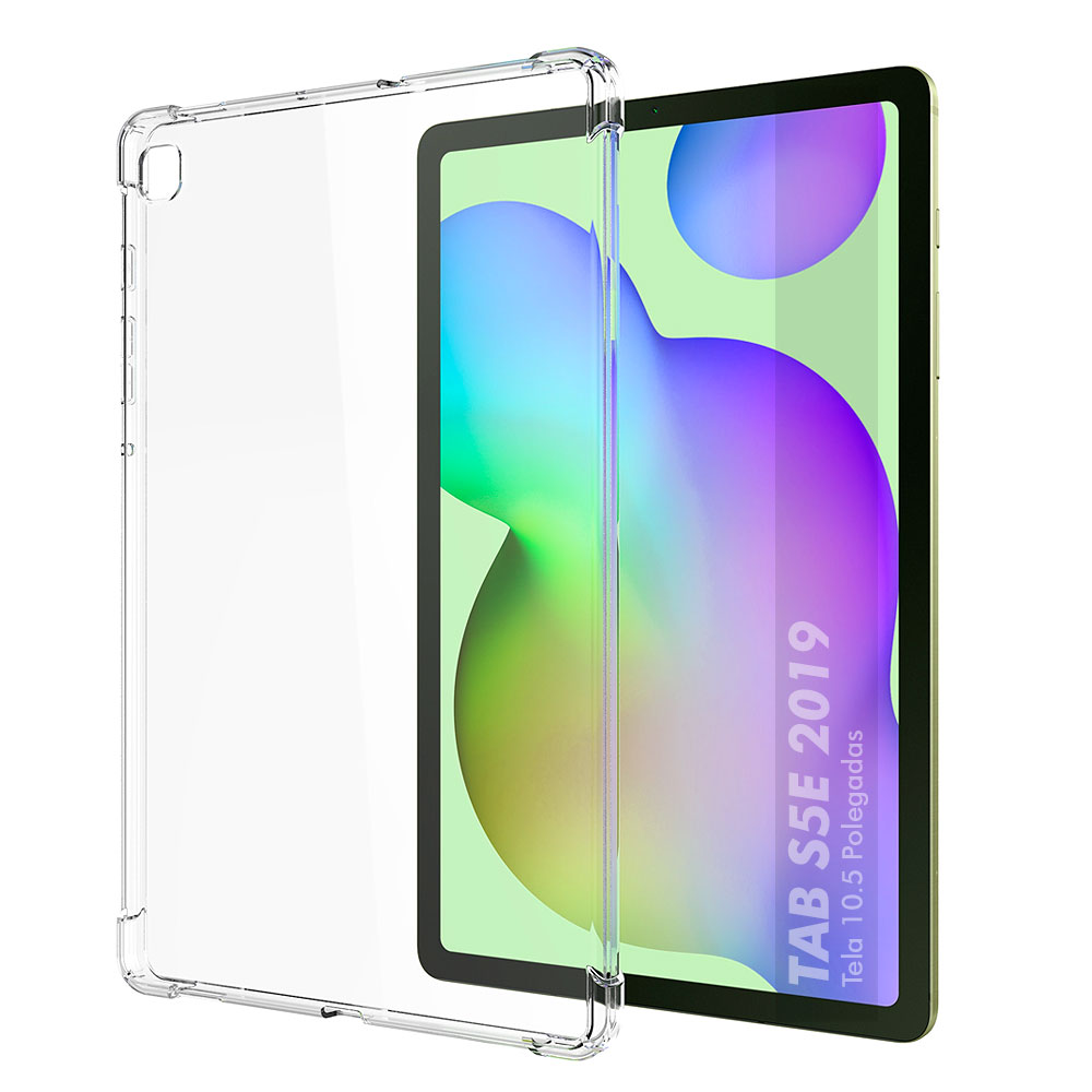 Kit Capa Tablet Galaxy Tab S5e 2019 T720 10.5 Polegadas Tpu Resistente Anti Queda Premium + Pelicula