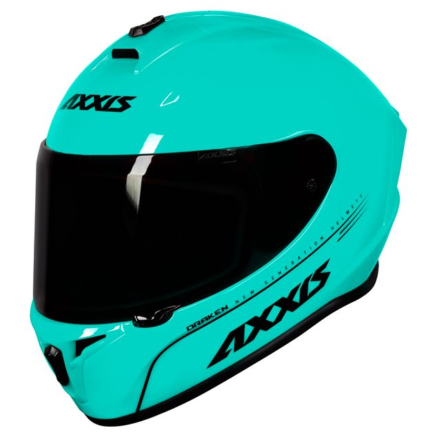 Capacete Axxis Draken Solid Mono Tifany Brilhante  - Nova Centro Boutique Roupas para Motociclistas