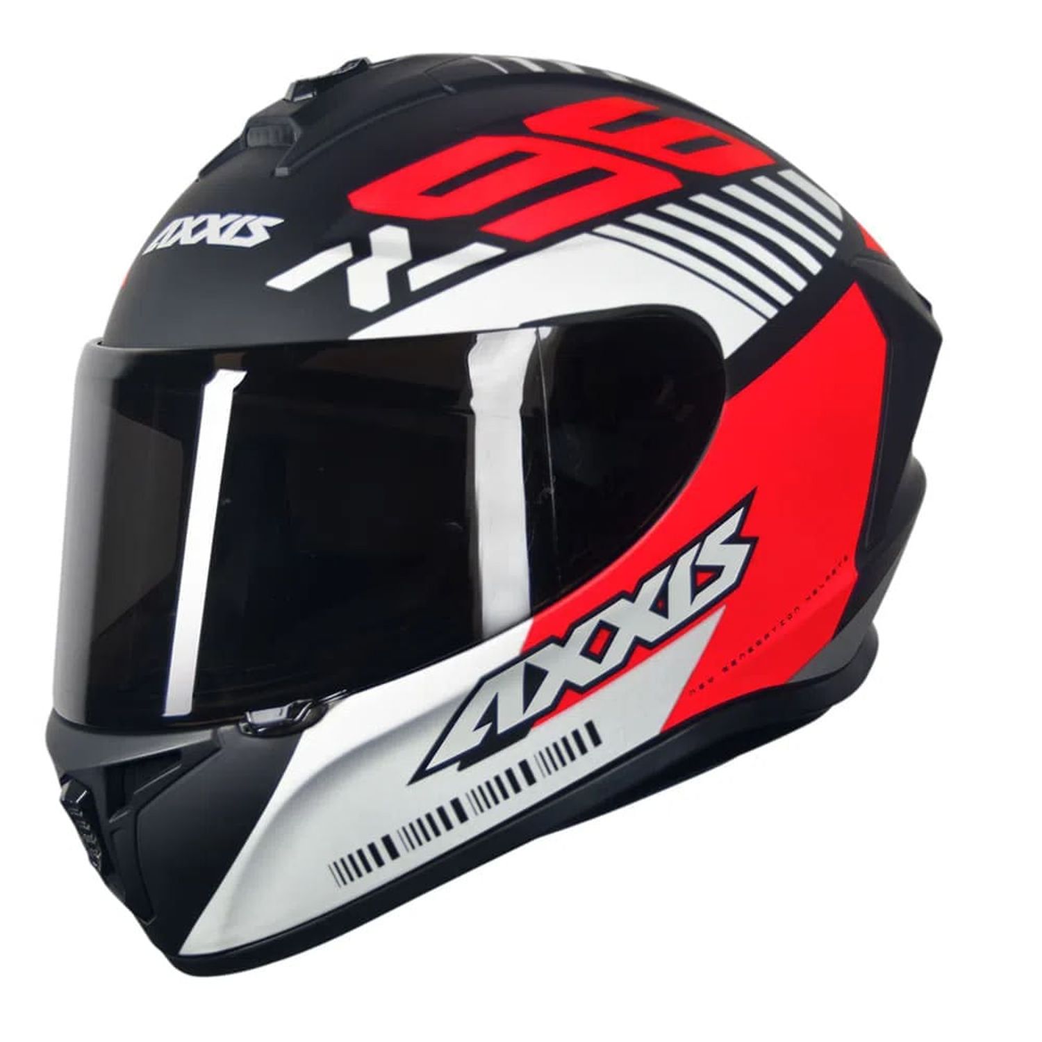 Capacete Axxis Draken Z96 Fosco Preto Vermelho - Nova Centro Boutique Roupas para Motociclistas