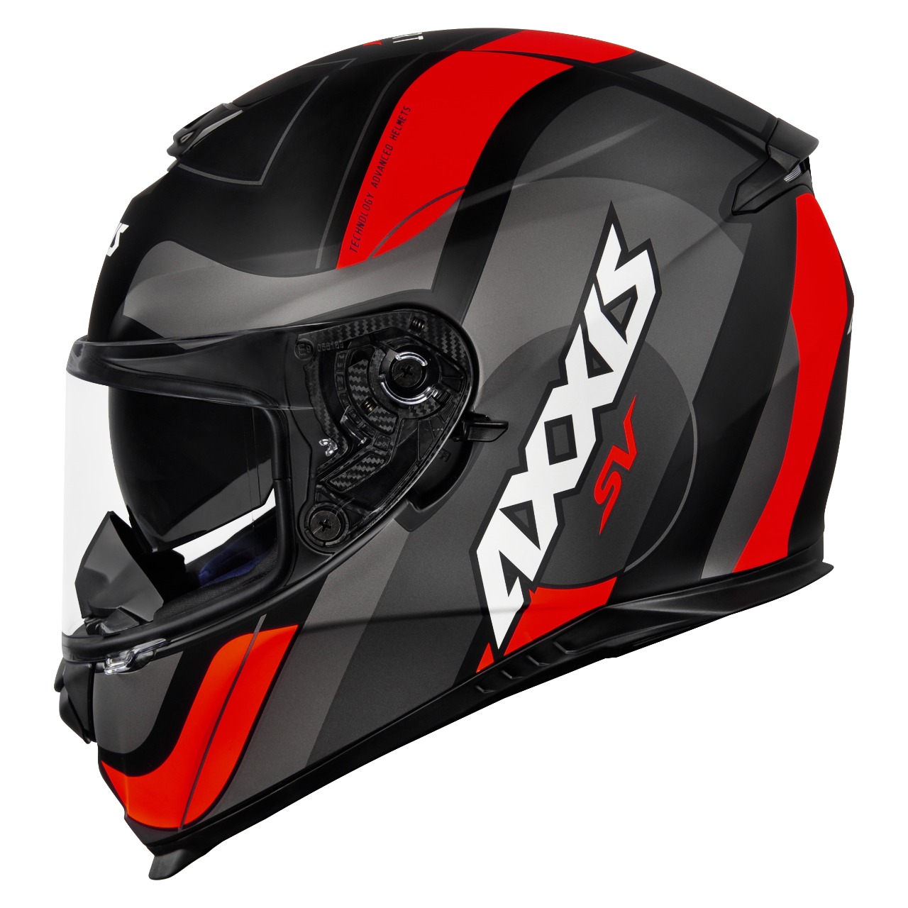 Capacete Axxis Eagle SV Smart Matt/Grey/Red - Nova Centro Boutique Roupas para Motociclistas