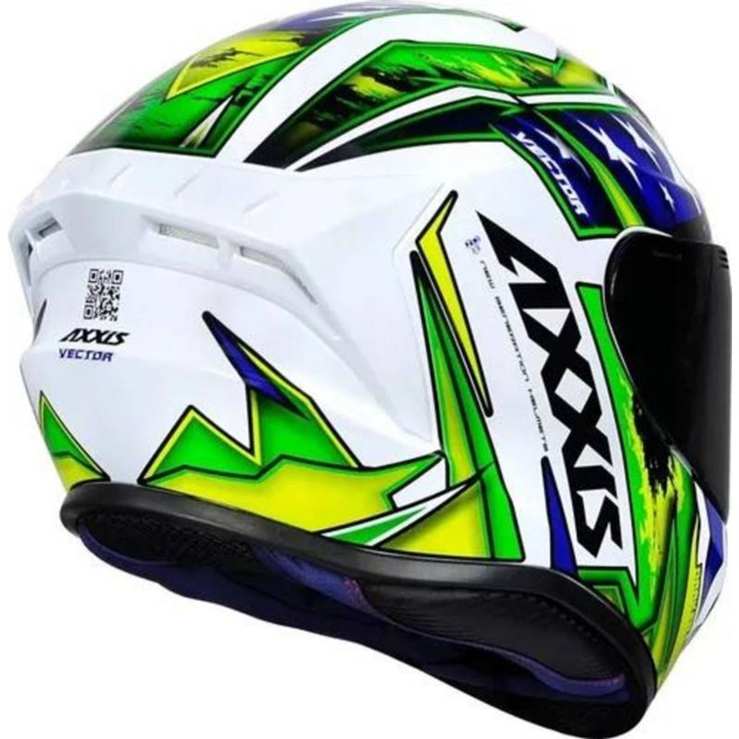 Capacete Axxis Vector Patriot Branco - Nova Centro Boutique Roupas para Motociclistas