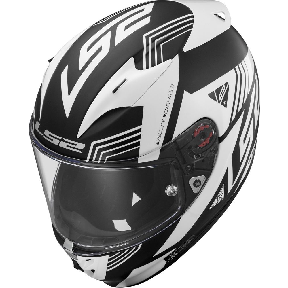 Capacete LS2 FF323 Arrow R Neon - Matte Black/White - Nova Centro Boutique Roupas para Motociclistas