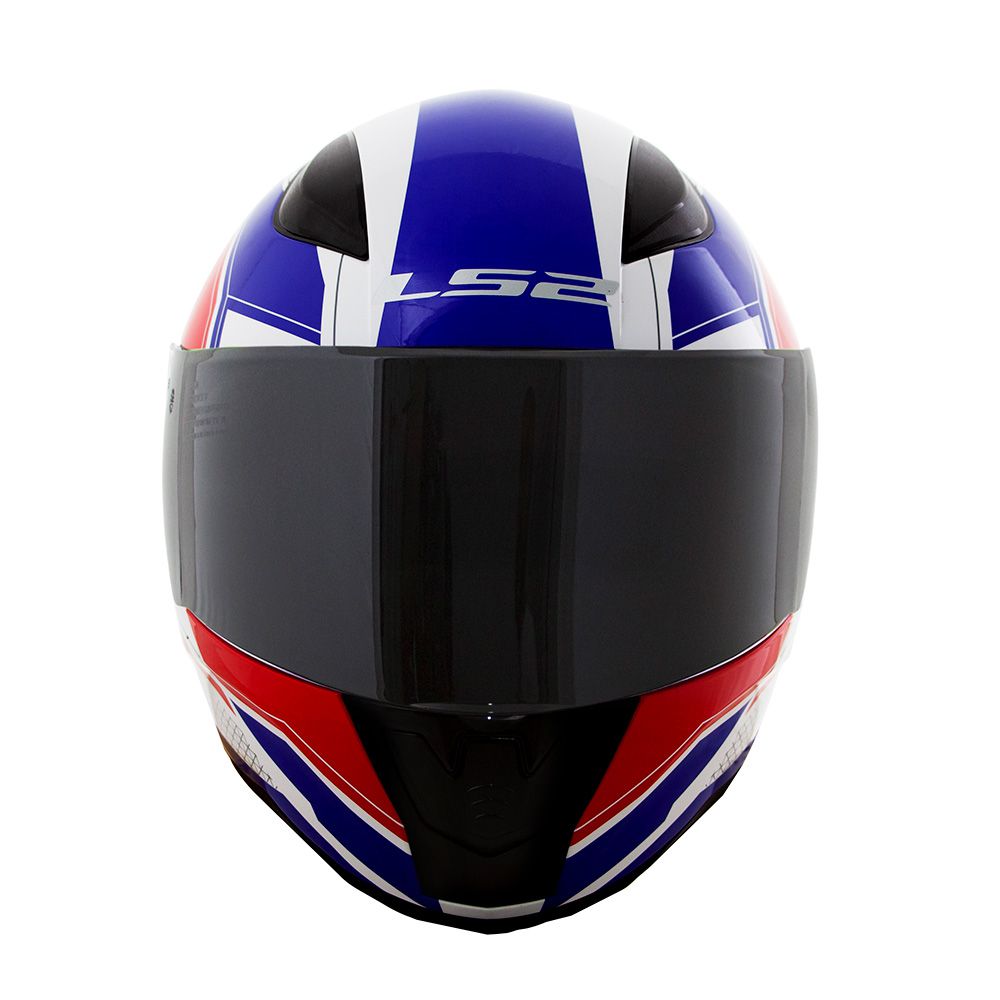 Capacete LS2 FF353 Rapid Infinity - Branco/Azul/Vermelho  - Nova Centro Boutique Roupas para Motociclistas