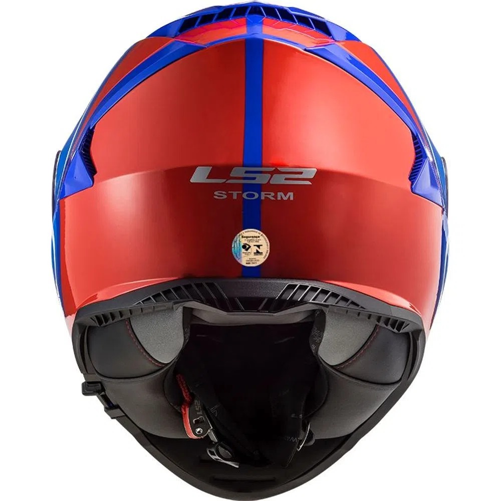Capacete LS2 FF800 Slant Azul Vermelho  - Nova Centro Boutique Roupas para Motociclistas