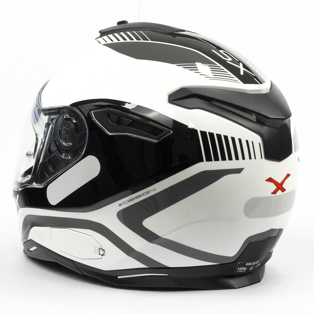 Capacete Nexx SX100 PopUp Preto/Branco + Pinlock - Nova Centro Boutique Roupas para Motociclistas