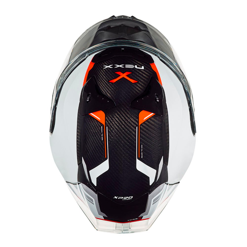 Capacete Nexx Xr3r Carbon Branco Vermelho  - Nova Centro Boutique Roupas para Motociclistas