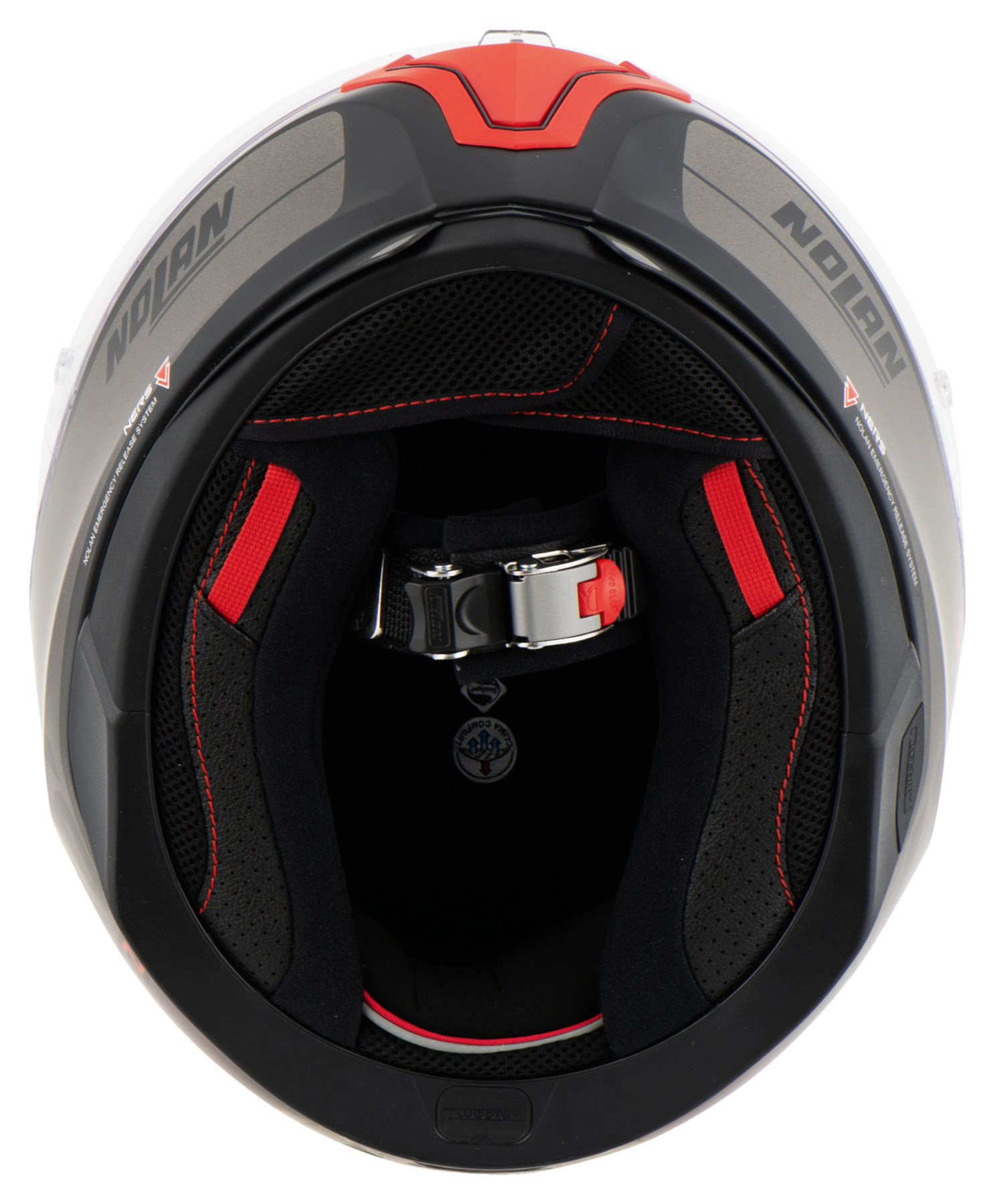 Capacete Nolan N87 Plus Distinctive - Preto/Vermelho - c/ Viseira Interna e Pinlock  - Nova Centro Boutique Roupas para Motociclistas