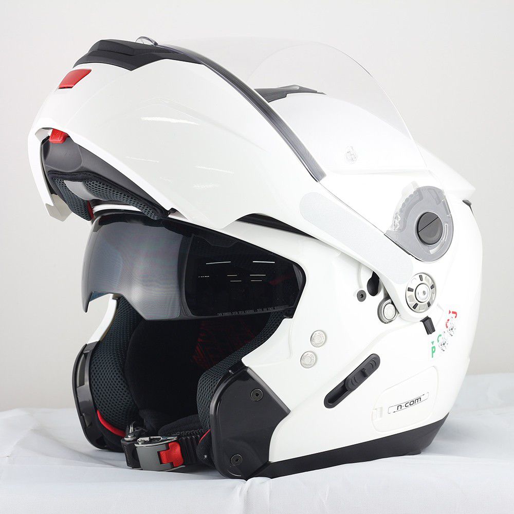 Capacete Nolan N90 Special - Branco - Escamoteável  C/ Viseira Solar Interna  - Nova Centro Boutique Roupas para Motociclistas