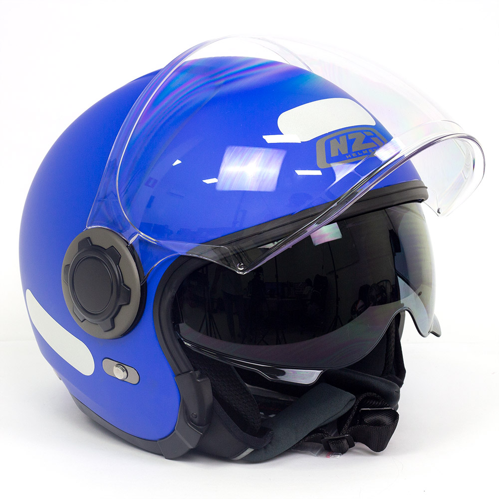 Capacete NZI Ringway - Azul Fosco (Aberto) - Nova Centro Boutique Roupas para Motociclistas