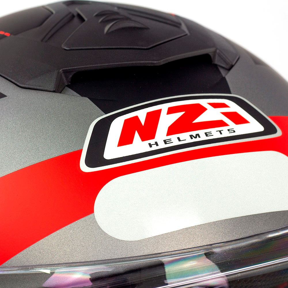 Capacete NZI Trendy Canadian - Antracite/Vermelho - LANÇAMENTO 2021! - Nova Centro Boutique Roupas para Motociclistas