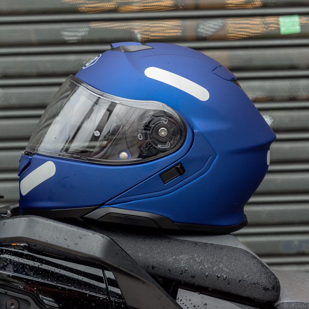 Capacete Shoei Neotec 3 Azul Fosco Escamoteável - Nova Centro Boutique Roupas para Motociclistas