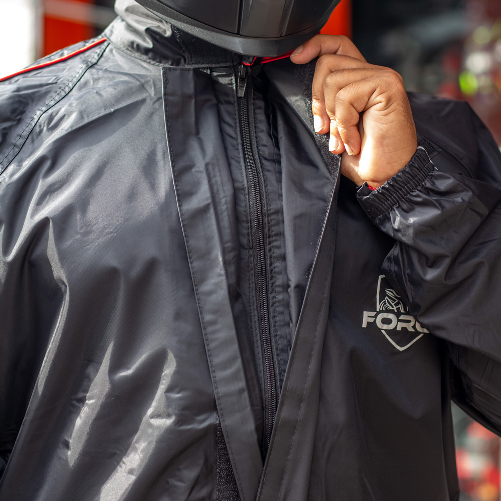 Conjunto Capa de chuva Force Preta Vermelha Masculina  - Nova Centro Boutique Roupas para Motociclistas