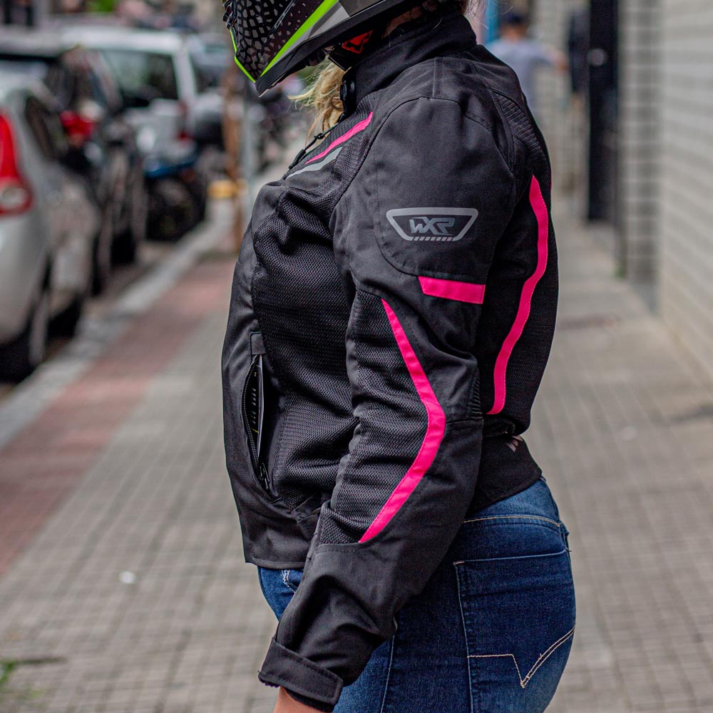 Jaqueta WXR Velofresh Lady Preto Rosa Ventilada - Nova Centro Boutique Roupas para Motociclistas