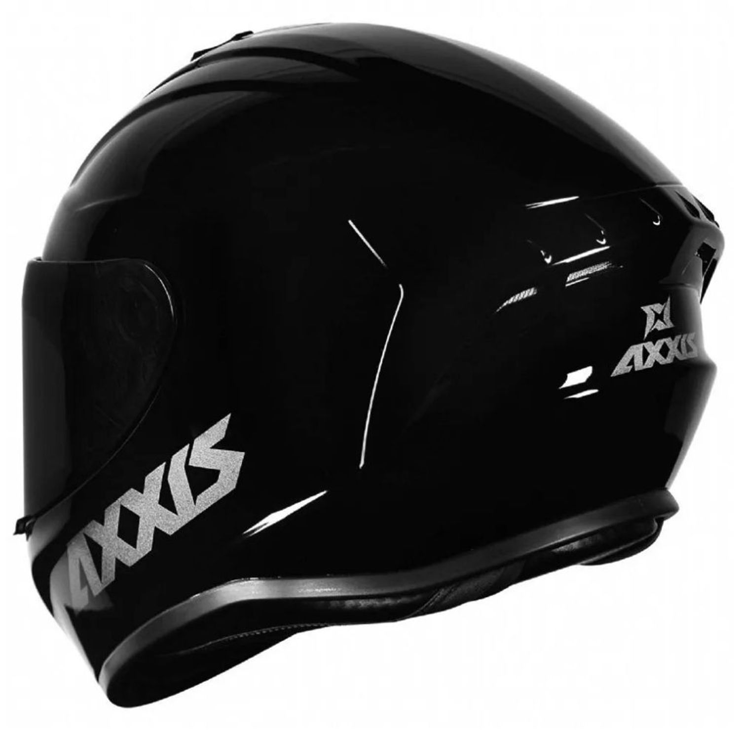 Capacete Axxis Draken Solid Mono Preto Brilhante - Nova Suzuki Motos e Acessórios