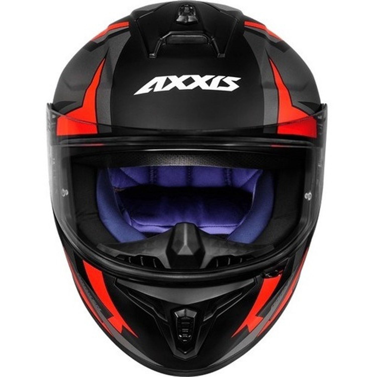 Capacete Axxis Eagle Diagon Matt Preto Vermelho - Nova Suzuki Motos e Acessórios