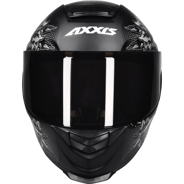 CAPACETE AXXIS EAGLE SKULL PRETO/CINZA FOSCO  - Nova Suzuki Motos e Acessórios