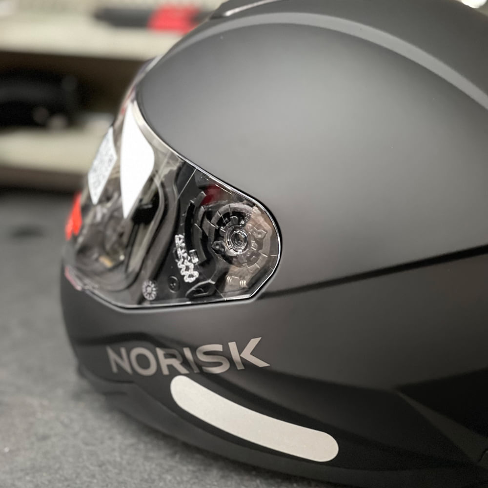 Capacete Norisk Razor Monocolor Preto Fosco  - Nova Suzuki Motos e Acessórios